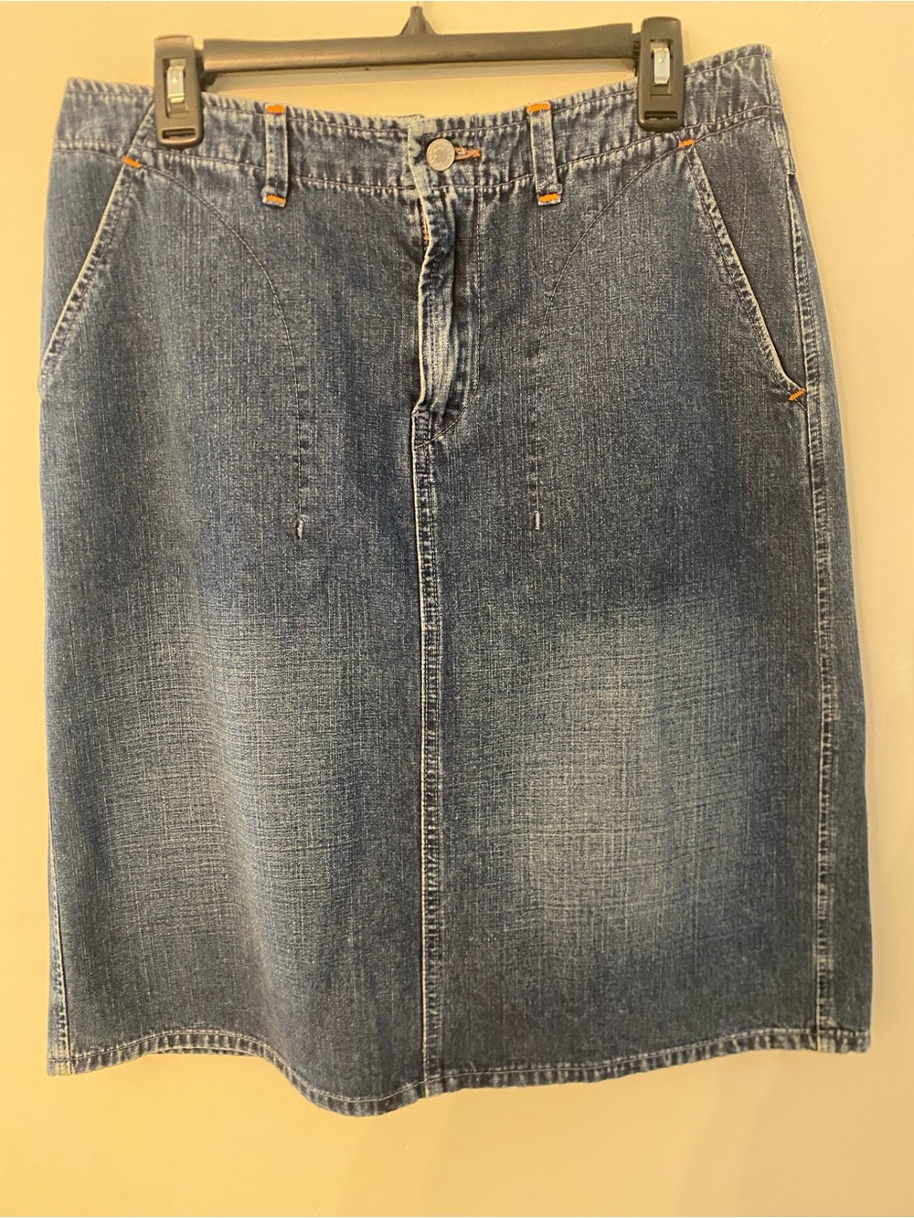 Lucky Brand Blue Denim Knee-Length Skirt